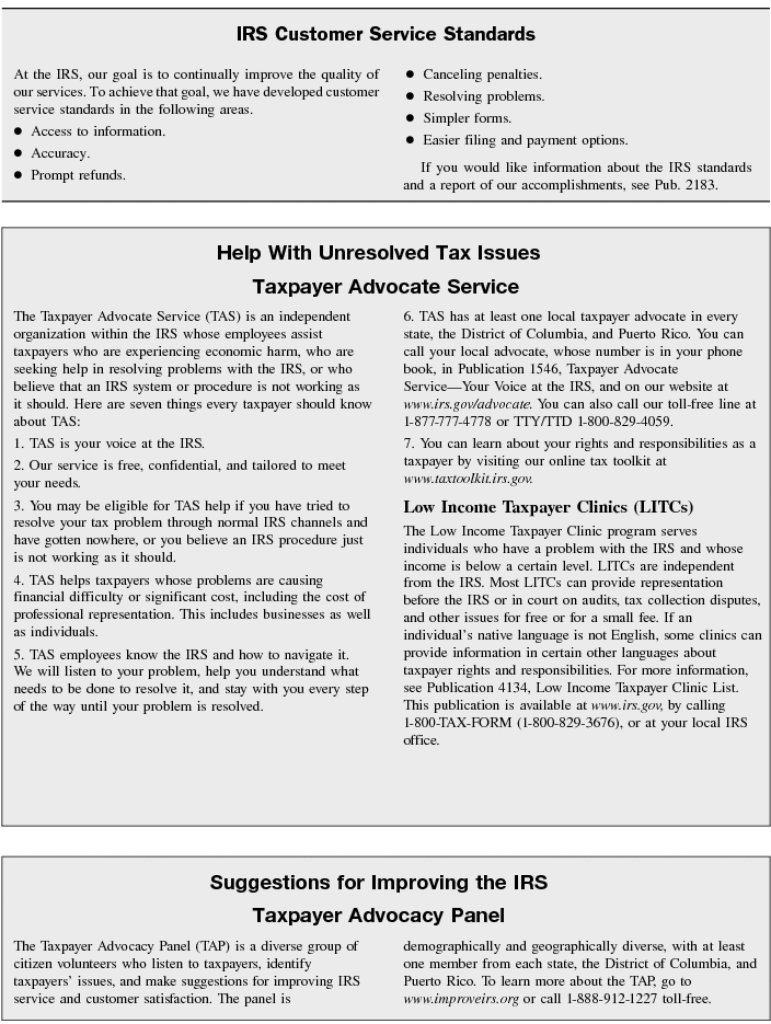 IRS Customer Service Standards