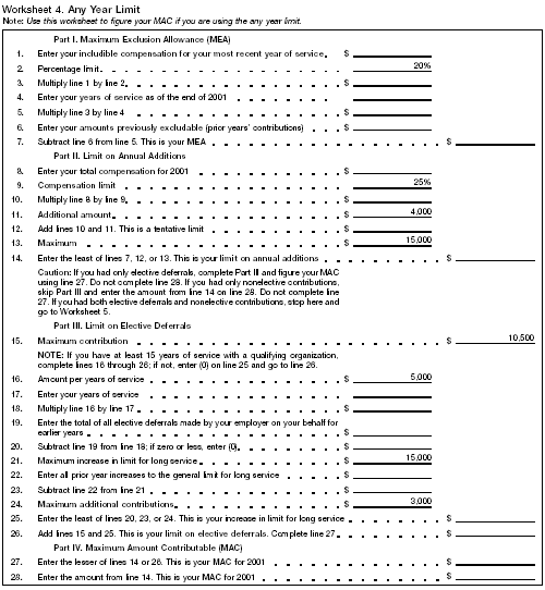 Worksheet 4 - Any Year Limit