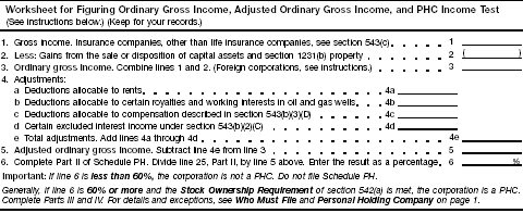 Worksheet for Figuring Ordinary Gross Income