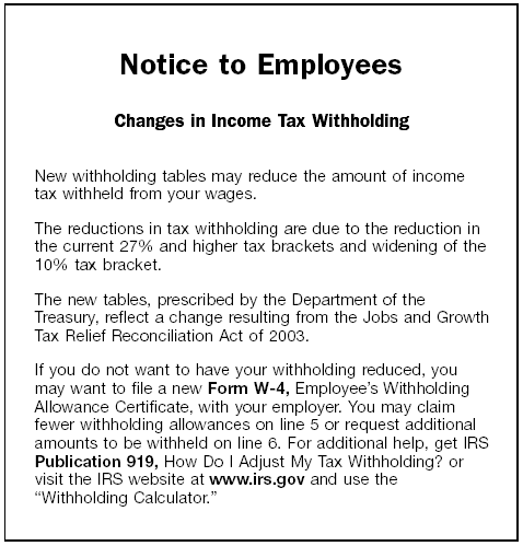 Notice to Employees