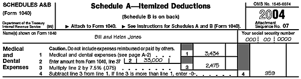 Bill and Helen's Schedule A