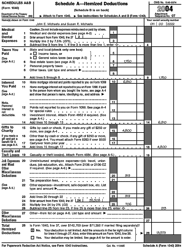 Schedule A (Form 1040) 