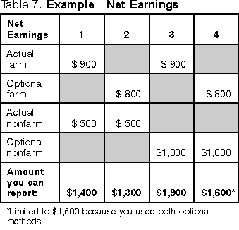 Table 7. Example — Net Earnings