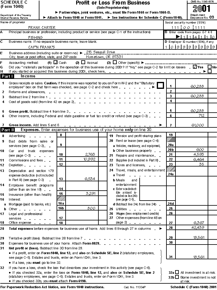 Publication 595 Tax Highlights For Commercial Fishermen Schedule C Publication 595 Tax Highlights For Commercial Fishermen Schedule C