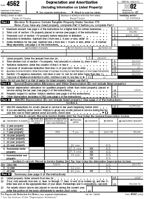 Form 4562, page 1