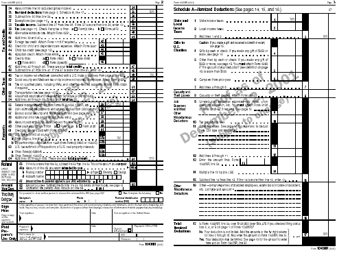 Form 1040NR pg 2&3